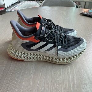 Adidas 4DFWD 2 Carbon Orange Grey Black White Running Shoes Size 8